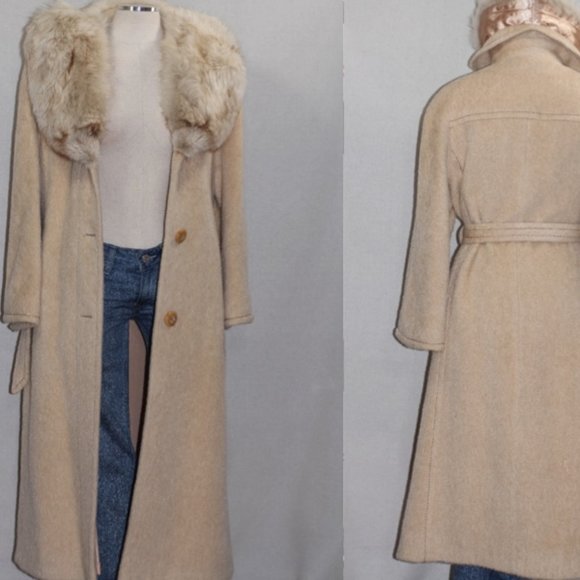 The Denise Collection Pure Mohair Fur Trench Coat